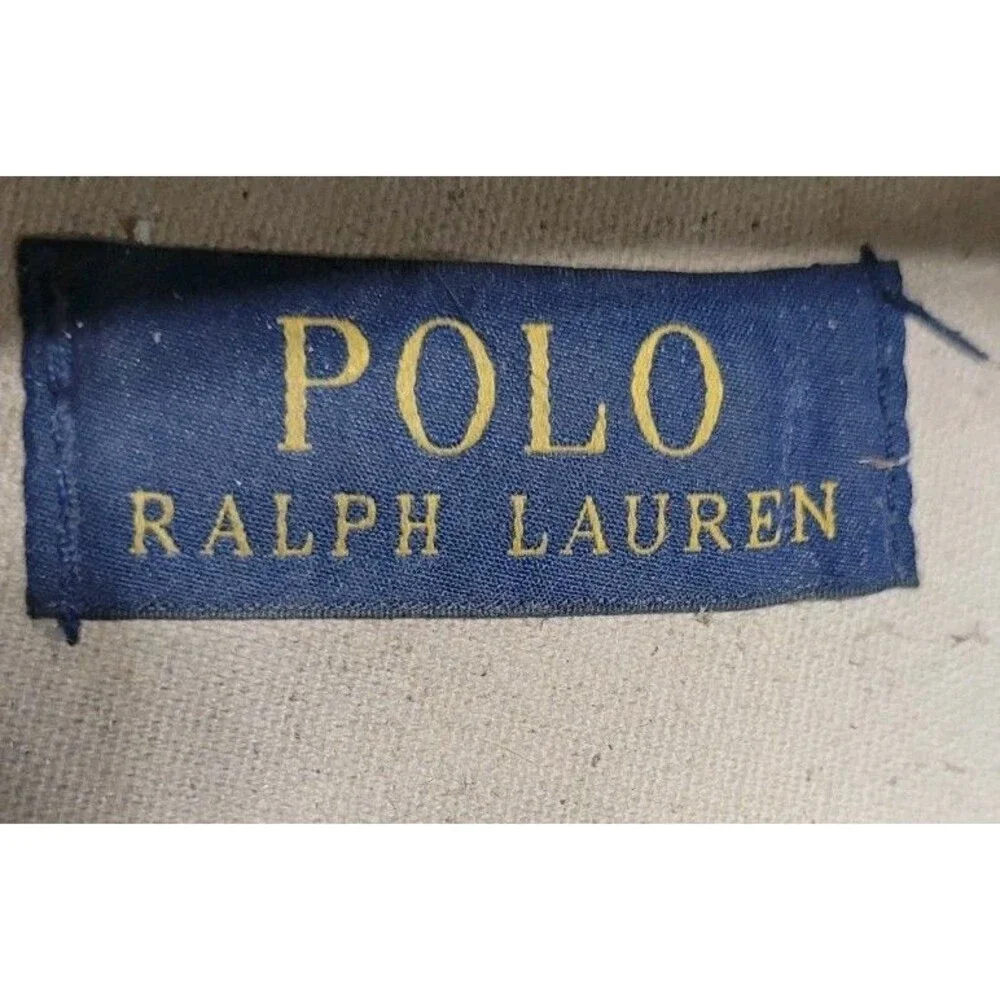Ralph Lauren Polo Vaughn Canvas & Leather Men's 11 D Navy Lace Up Sneakers Shoes